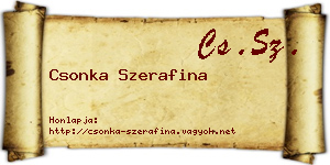 Csonka Szerafina névjegykártya